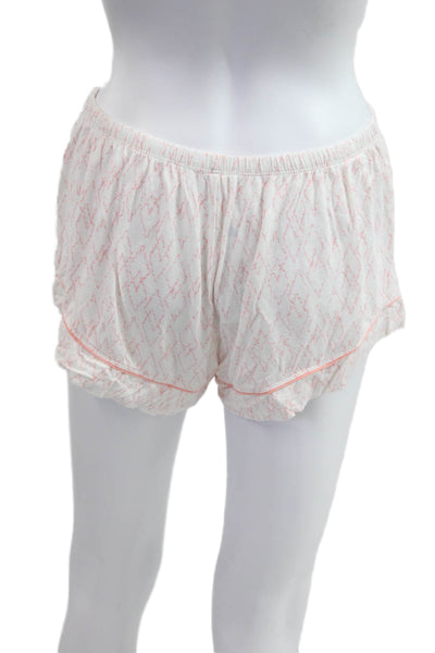 Eberjey Womens Bohemian White Modal Spandex Shorts Size M