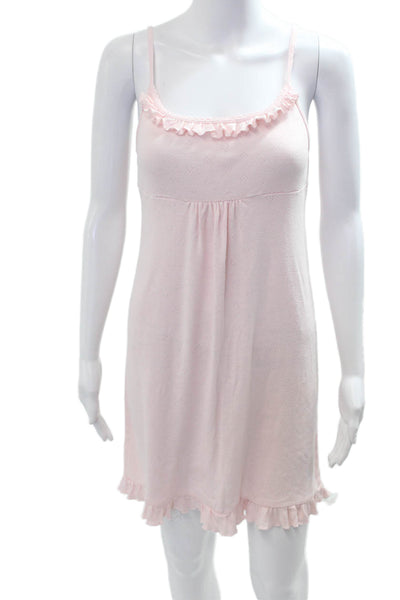 Polkadot Womens Sleeveless Scoop Neck Short Solid Rayon Polyester Dress Size M