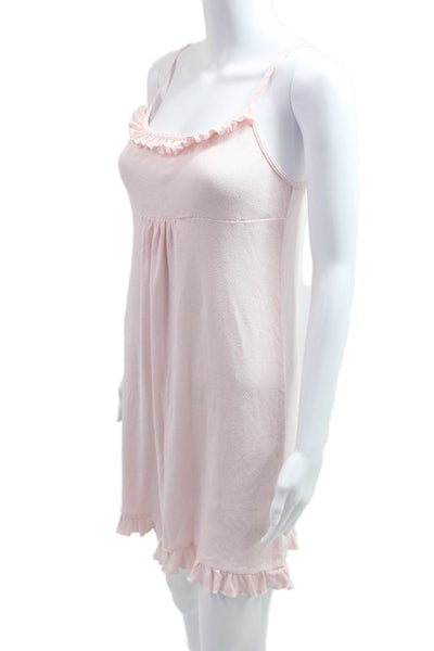 Polkadot Womens Sleeveless Scoop Neck Short Solid Rayon Polyester Dress Size M