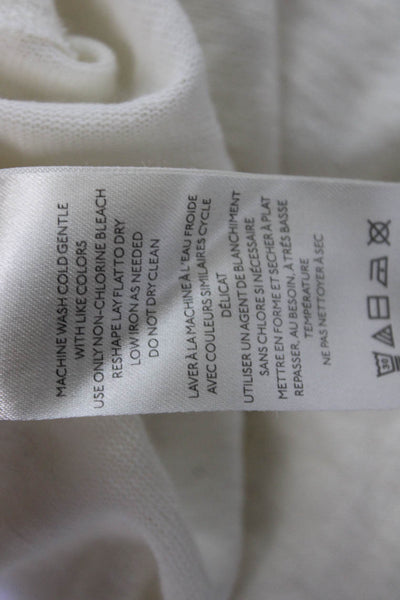 We The Free Women Tunic V Neck Short Sleeve White T Shirt Size XS
