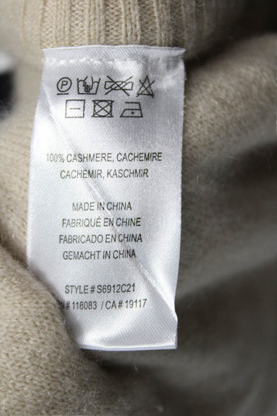 Minnie Rose Women Cropped Jogger Cashmere Beige Drawstring Size S