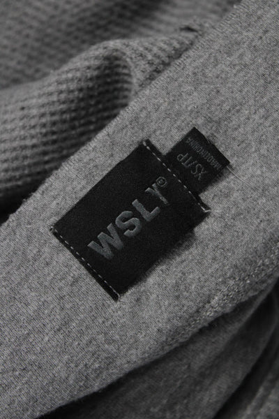WSLY Womens Drawstring Jogger Sweatpants Gray Petite Size XS