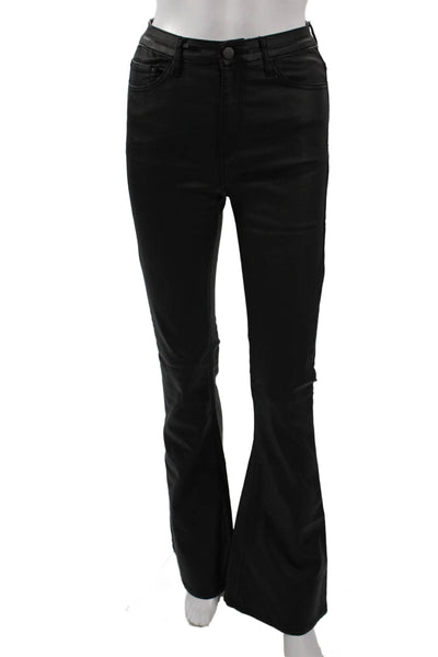 Edikted Womens Black Solid Button Pants 90s Fall Size S