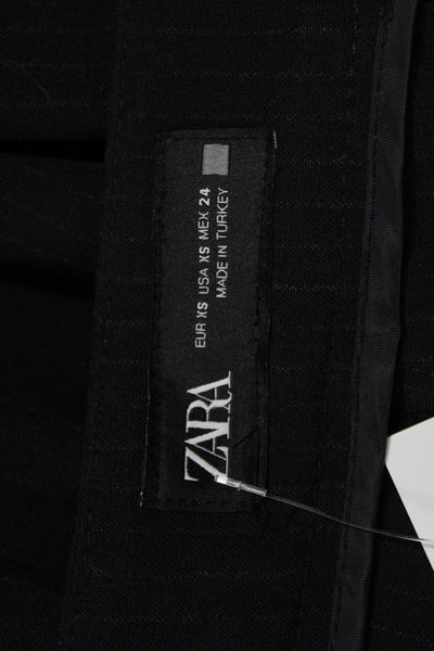 Zara Women Pleated Skater Mini Skort Black Size XS
