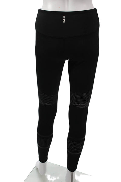 Lilybod Womens Ankle Jegging Black Geometric Sports Size M