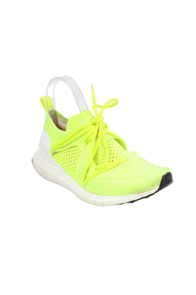 Adidas Womens Lace Up Low Running Sneakers Yellow Size 6
