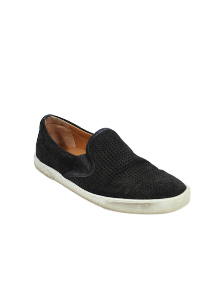 Jimmy Choo Women's Suede Rubber Sole Slip-On Shoes Black Size 39