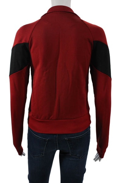 ALC Womens Bomber Jacket Red High Neck Long Sleeve Petite Size XS