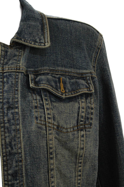 Michael Michael Kors Women Blue Collared Button Long Sleeve Jacket 90s Size M
