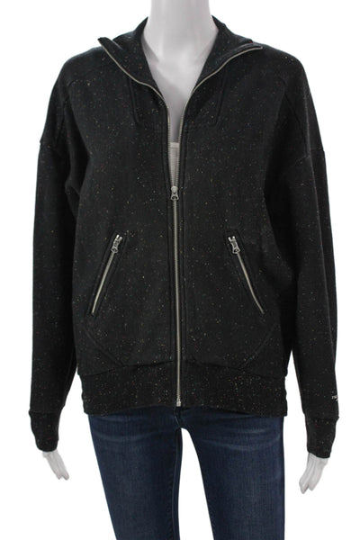 Rag & Bone Womens Black Bomber Jacket High Neck Zip Long Sleeve Size XS