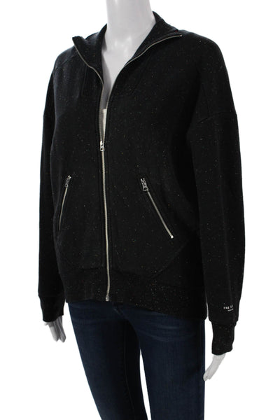 Rag & Bone Womens Black Bomber Jacket High Neck Zip Long Sleeve Size XS