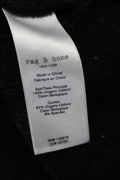 Rag & Bone Womens Black Bomber Jacket High Neck Zip Long Sleeve Size XS