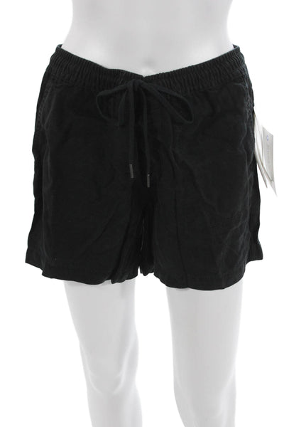 Calvin Klein Jeans Womens Sweat Shorts Black Drawstring Lyocell Size 6