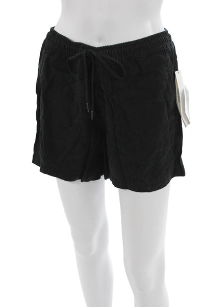 Calvin Klein Jeans Womens Sweat Shorts Black Drawstring Lyocell Size 6