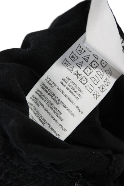 Calvin Klein Jeans Womens Sweat Shorts Black Drawstring Lyocell Size 6