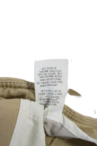 Theory Women Cropped Khakis Beige Cotton Spandex Size 6