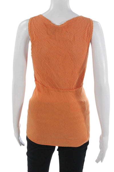 Moth Anthropologie Women Camisole Orange V-Neck 100% Cotton Sleeveless Size M