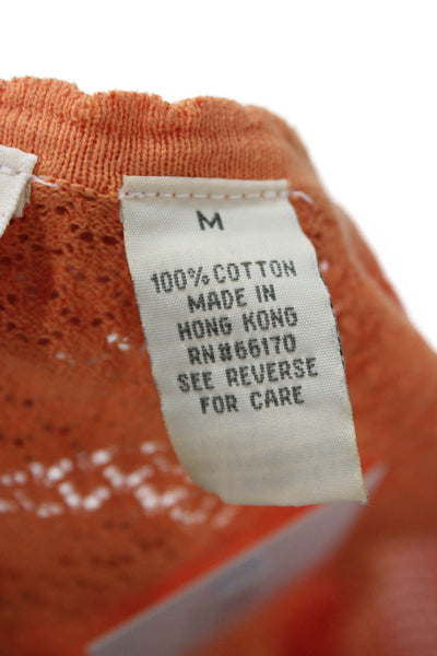 Moth Anthropologie Women Camisole Orange V-Neck 100% Cotton Sleeveless Size M