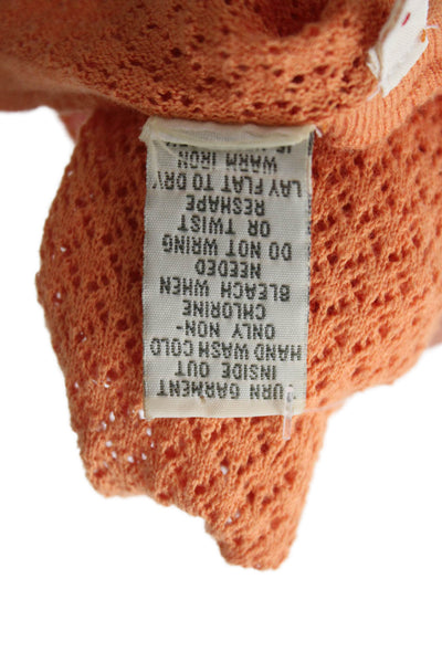 Moth Anthropologie Women Camisole Orange V-Neck 100% Cotton Sleeveless Size M