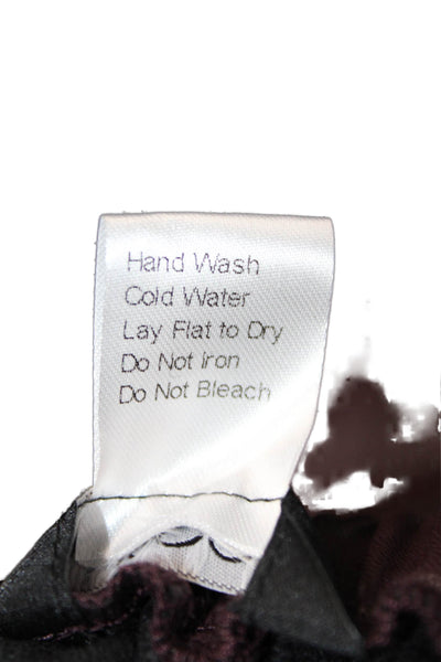 Misook Womens A-Line Skirt Brown Solid Polyester Knee Length Size S