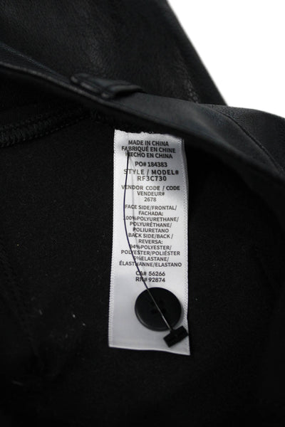 Splendid Women Black Cropped Pants Button Closure Polyurethane Size 14