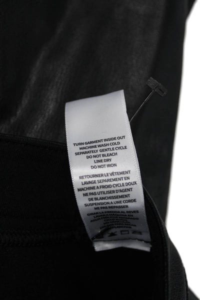 Splendid Women Black Cropped Pants Button Closure Polyurethane Size 14