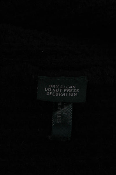 Lauren Jeans Company Women Cardigan Black Tie Long Sleeve Size M