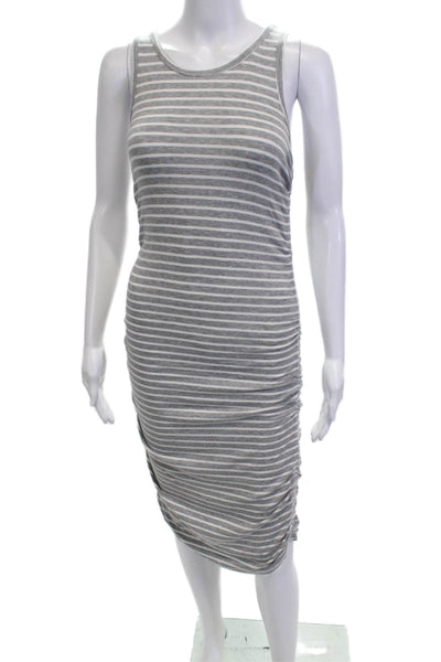 Splendid Womens Bodycon Tank Dress Gray Sleeveless Mid-Calf Size S