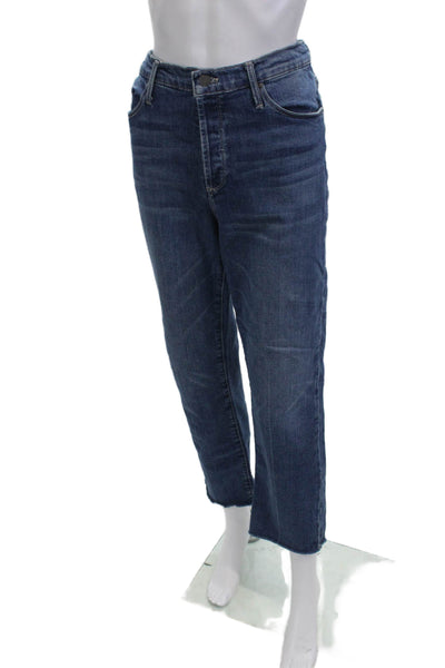 Black Orchid Women Ankle Cropped Jeans Dark Blue High Rise Size 28