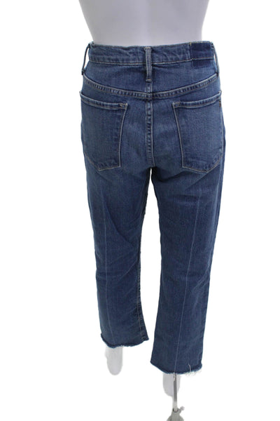 Black Orchid Women Ankle Cropped Jeans Dark Blue High Rise Size 28