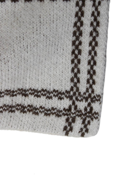 Splendid Unisex Adults Grid Print Rectangular Scarf Brown Size 76X20"