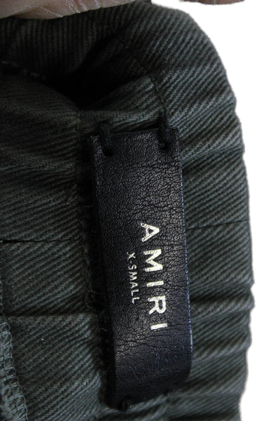 Amiri Mens Cargo Cropped Jogger Sweatpants Dark Gray 100% Cotton Size XS