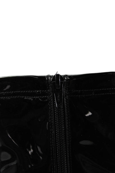 Kenneth Cole Womens Patent Leather Zippered Heeled Ankle Boots Black Size 8.5