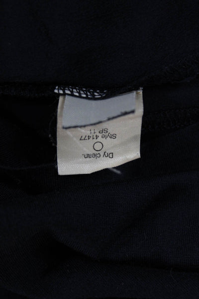 J Crew Womens Shift TShirt Dress Dark Blue Vneck Sleeve Silk Cotton Size XS