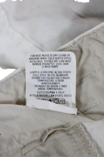 Vince Womens Bermuda Chino Shorts White 98% Cotton 2% Elastane Size 2