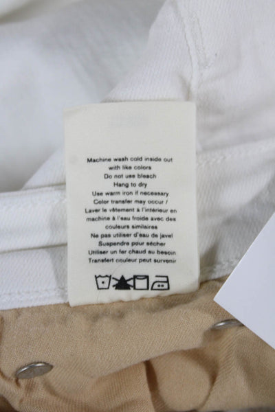 Rag & Bone Women Skinny Ankle Jeans White Mid-Rise Size 26