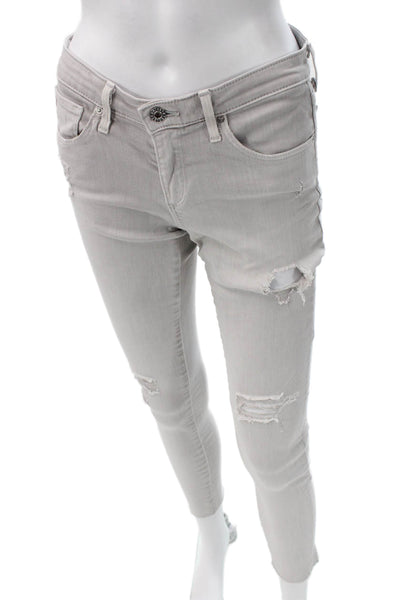 AG Womens Ankle Skinny Jeans Gray Mid-Rise Size 26