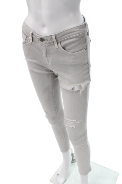 AG Womens Ankle Skinny Jeans Gray Mid-Rise Size 26