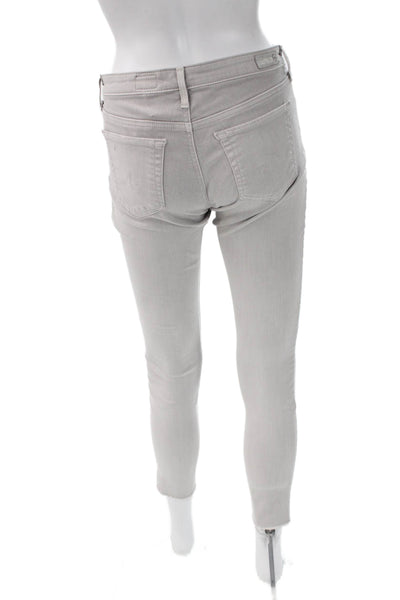 AG Womens Ankle Skinny Jeans Gray Mid-Rise Size 26