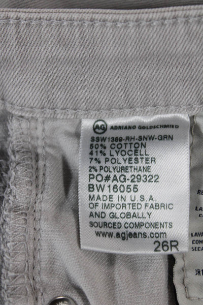 AG Womens Ankle Skinny Jeans Gray Mid-Rise Size 26