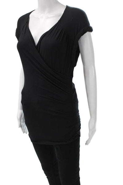 Catherine Malandrino Womens V-Neck Sleeveless Tunic Black Size 2