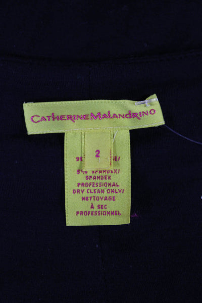 Catherine Malandrino Womens V-Neck Sleeveless Tunic Black Size 2