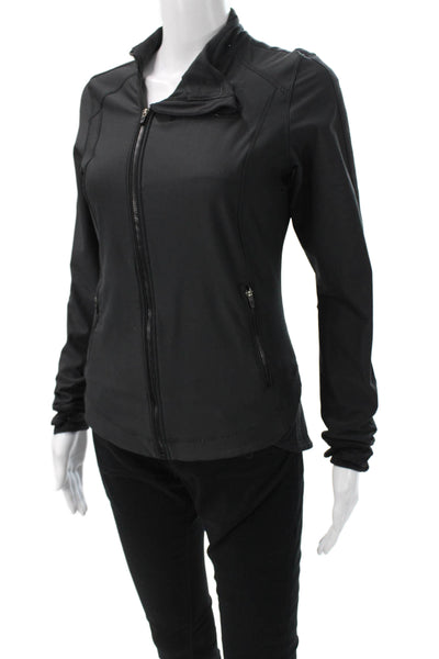 Lululemon Womens Windbreaker Black High Neck Long Sleeve Size 4