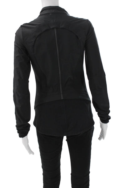 Lululemon Womens Windbreaker Black High Neck Long Sleeve Size 4