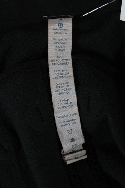 Lululemon Womens Windbreaker Black High Neck Long Sleeve Size 4