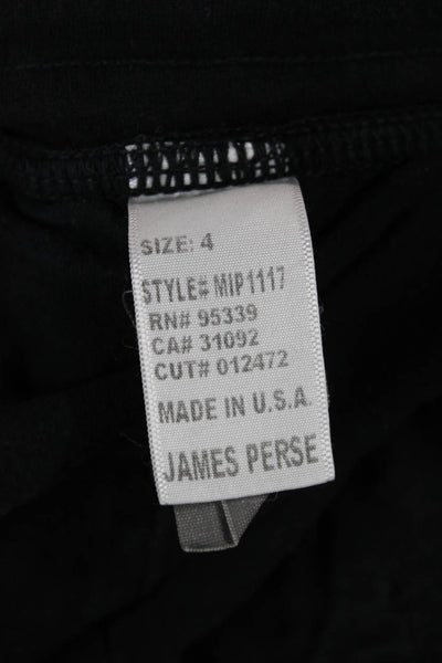 Standard James Perse Womens Jogger Pants Black Linen Drawstring Size 40