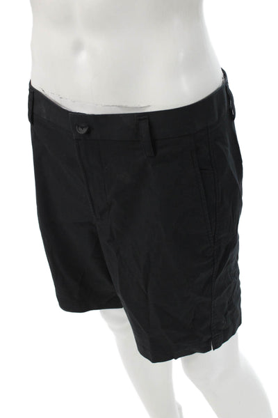 Kit And Ace Mens Black Chino Shorts 97% Cotton 3% Elastane Size 36
