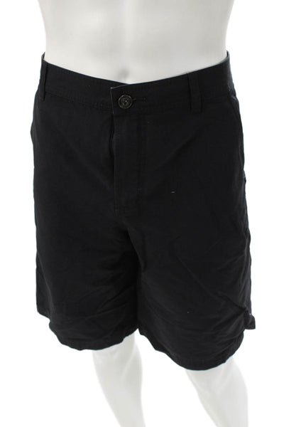 Lululemon Mens Black Chino Shorts Polyester Blend Button Size 38