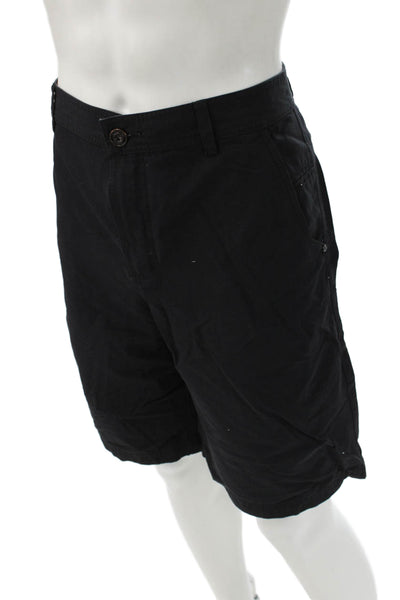 Lululemon Mens Black Chino Shorts Polyester Blend Button Size 38