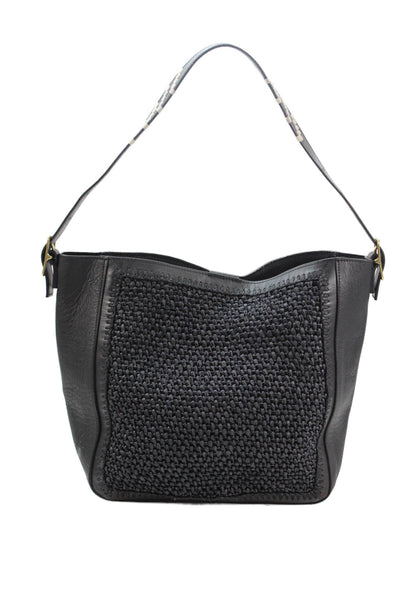 Kempton Womens Leather Wallet Insert Tote Handbag Black